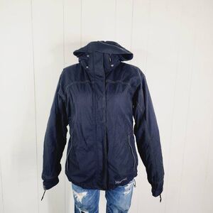 Marmot Women's Black Long Sleeve Hooded Full-Zip 2-in-1 Winter Jacket Size L
